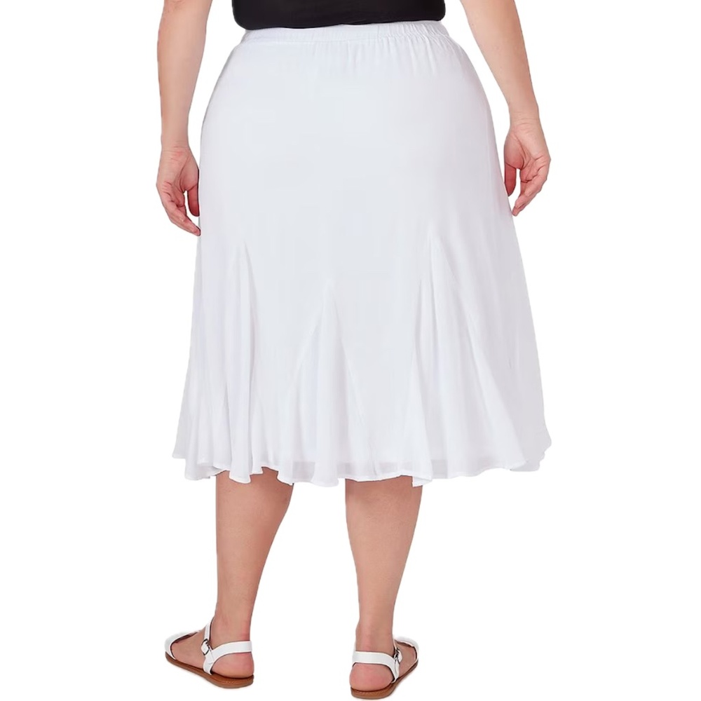 Ruby Rd. White SKIRT - 18 - Picture 3 of 9